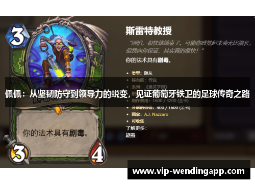 佩佩：从坚韧防守到领导力的蜕变，见证葡萄牙铁卫的足球传奇之路