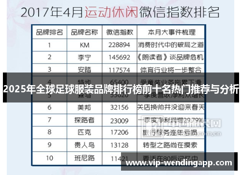 2025年全球足球服装品牌排行榜前十名热门推荐与分析