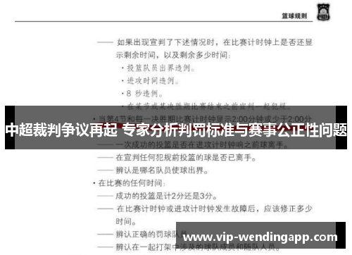 中超裁判争议再起 专家分析判罚标准与赛事公正性问题