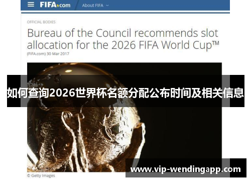如何查询2026世界杯名额分配公布时间及相关信息